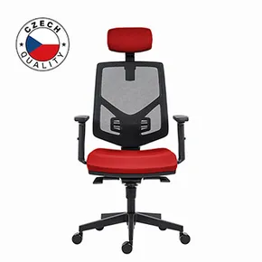 Krzesło ergonomiczne Powerton Office Tina, czerwone
